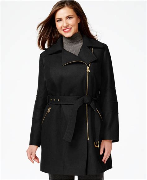 michael michael kors plus size asymmetrical belted coat|michael kors jacket size chart.